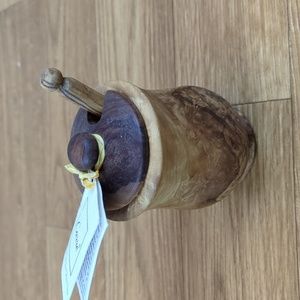 Michel Carré Olive Wood Mustard Pot